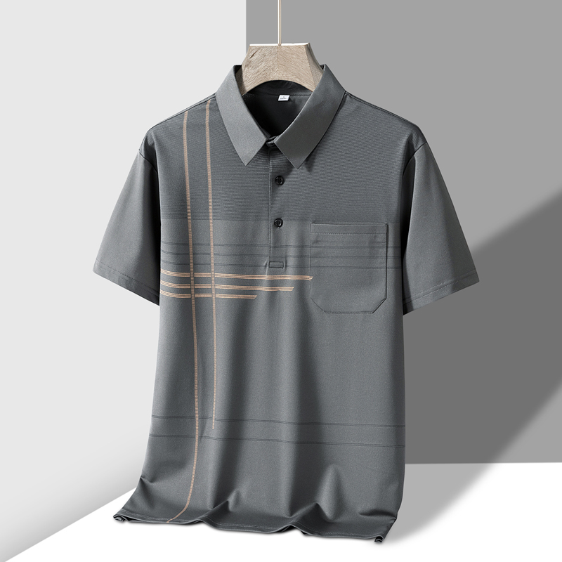 Men'S Polo Formal Wear - TFETTERS เสื้อโปโลสำหรับเล่นกอล์ฟฤดูร้อนสำหรับผู้ชาย ระบายอากาศได้ดี ดีไซน์กระเป๋าหน้า เสื้อยืดโปโลลายกราฟิก คอลเลคชั่นใหม่