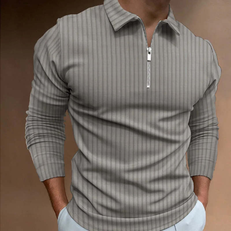 เสื้อโปโลแขนยาวลายทางสำหรับผู้ - Men'S Polo Formal Wear บทวิจารณ์และราคา