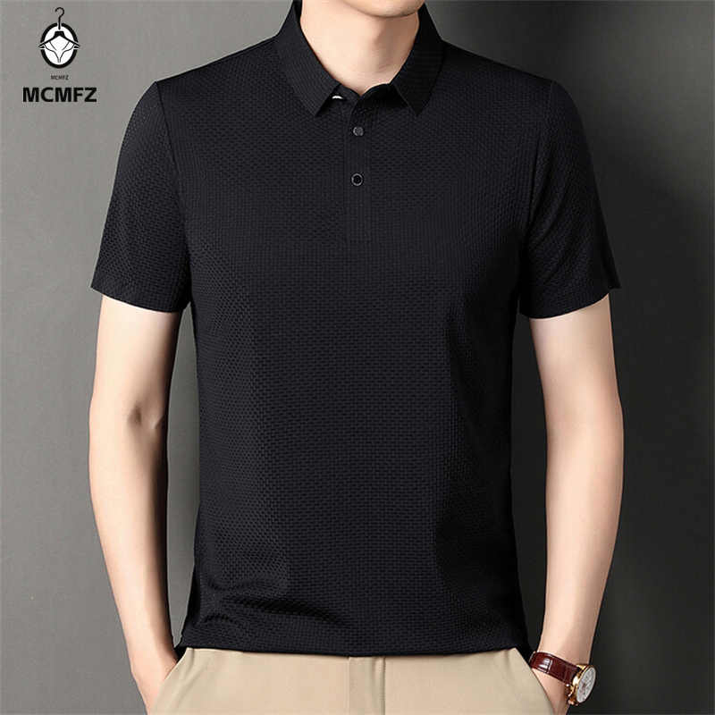เสื้อโปโลแขนสั้นผู้ชาย ผ้าไหมน - Men'S Polo Formal Wear บทวิจารณ์และราคา