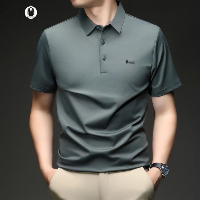 เสื้อโปโลผู้ชายแขนสั้น ผ้าไม่ย - Men'S Polo Formal Wear บทวิจารณ์และราคา