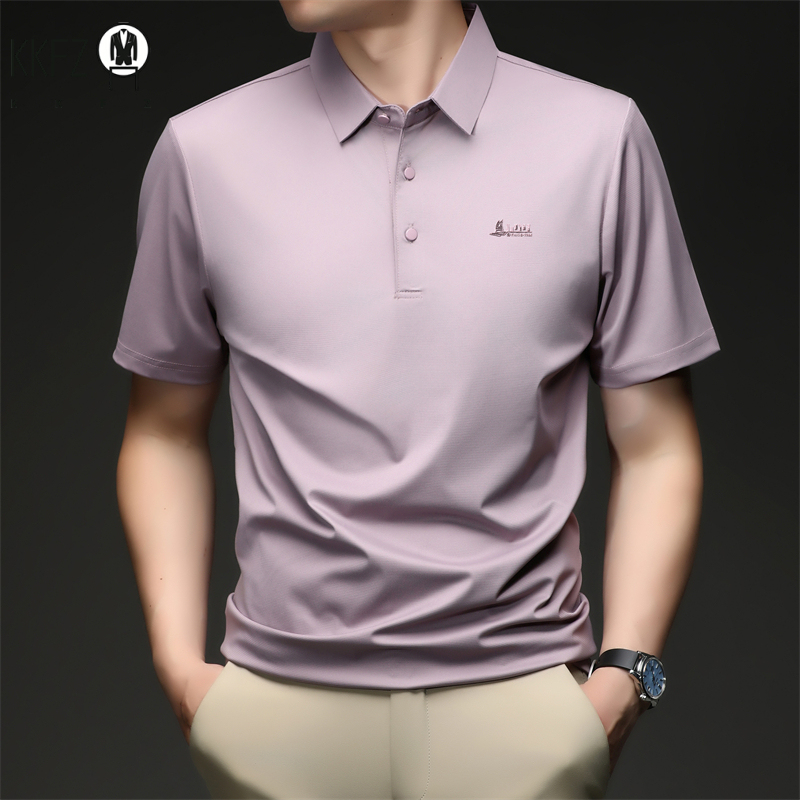 เสื้อโปโลผู้ชายแขนสั้น ผ้าไม่ย - Men'S Polo Formal Wear บทวิจารณ์และราคา