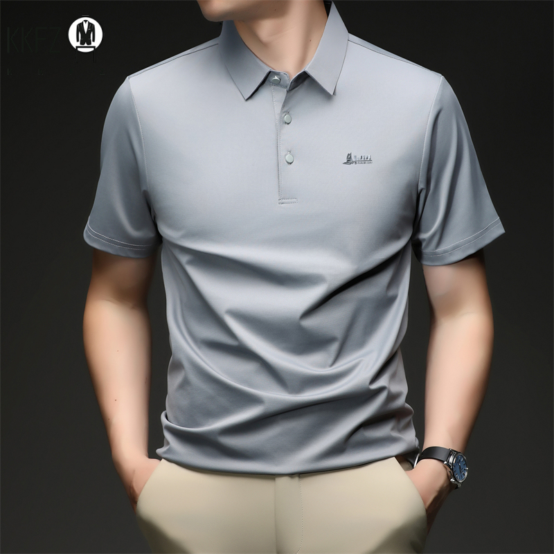 เสื้อโปโลผู้ชายแขนสั้น ผ้าไม่ย - Men'S Polo Formal Wear บทวิจารณ์และราคา