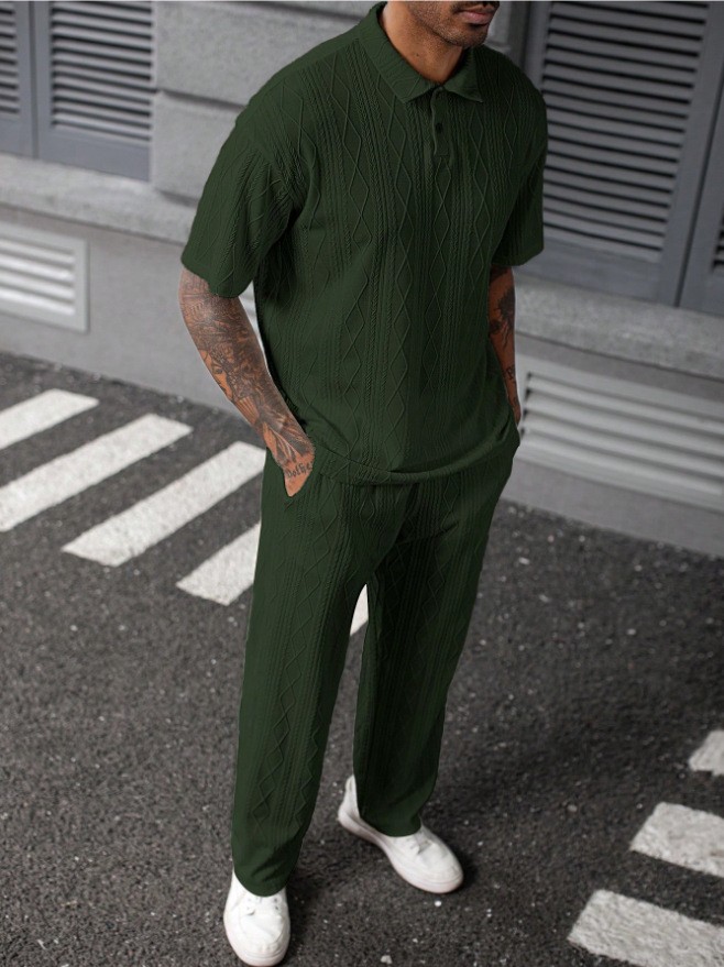 ชุดเสื้อโปโลถักลายแจ็คการ์ดสำห - Men'S Polo Formal Wear บทวิจารณ์และราคา