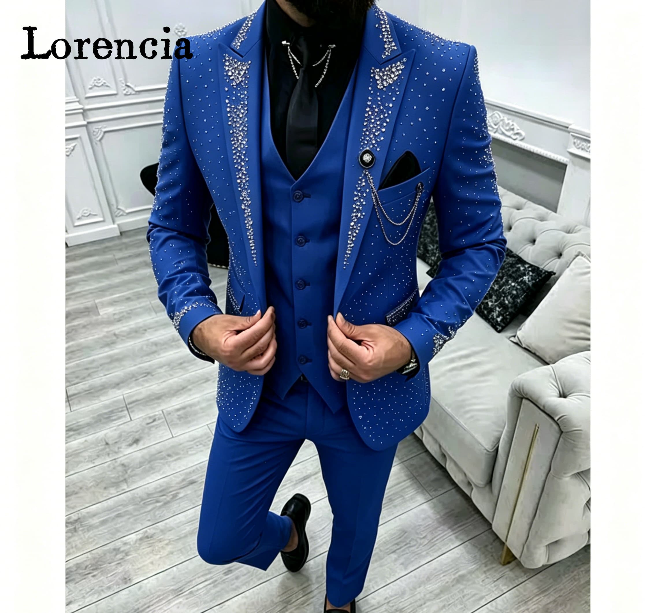 ชุดสูทผู้ชาย 3 ชิ้นสุดหรู ปกแห - Men'S Formal Evening Wear บทวิจารณ์และราคา
