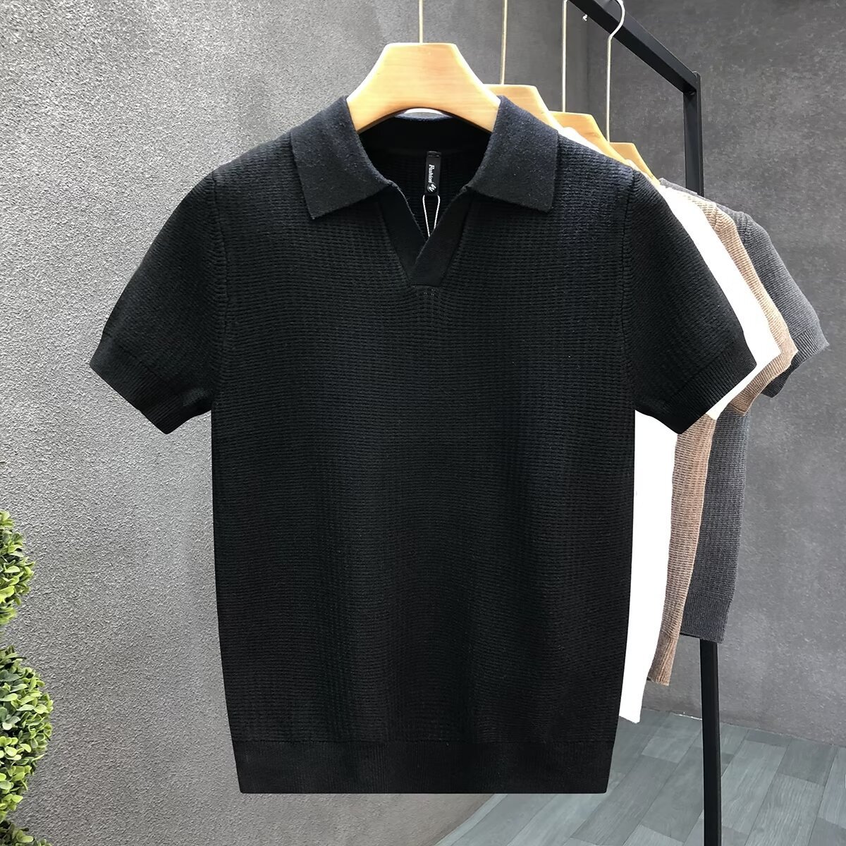 เสื้อสเวตเตอร์คอปกโปโลทรงเข้าร - Men'S Polo Formal Wear บทวิจารณ์และราคา