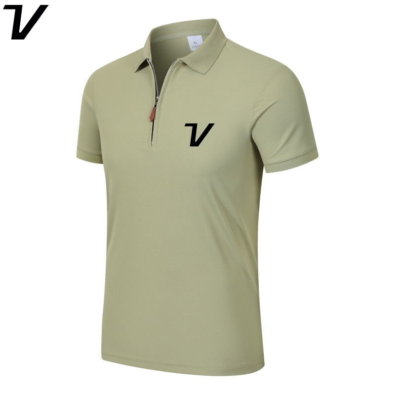 เสื้อยืดคอปกแขนสั้นซิป ¼ ตัวสำ - Men'S Polo Formal Wear บทวิจารณ์และราคา