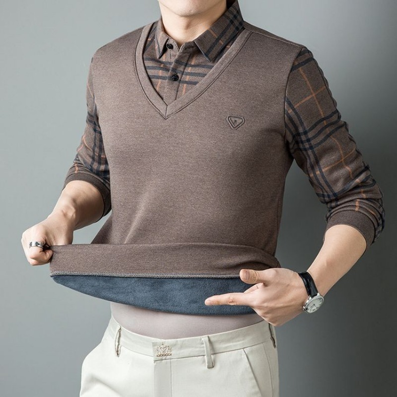 เสื้อโปโลผู้ชายแบบสองชิ้นปลอม  - Men'S Polo Formal Wear บทวิจารณ์และราคา